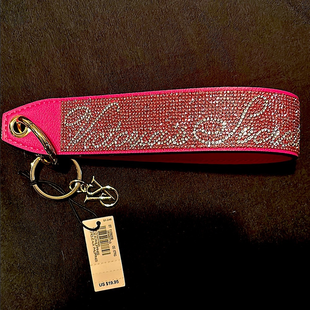 Victoria's Secret Pink Rhinestone Key & Card Holder